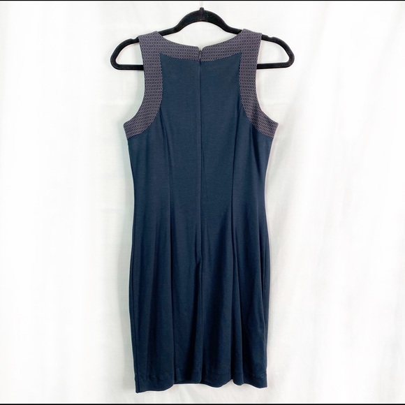 Banana Republic Black Sleeveless Bodycon Contrast Trim Dress NEW 2 - Picture 6 of 9